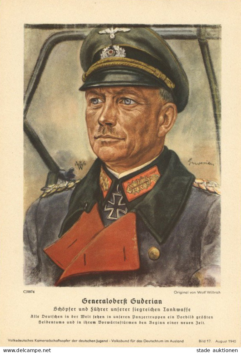 VDA Generaloberst Guderian Bild 17 August 1940 I-II - Weltkrieg 1939-45