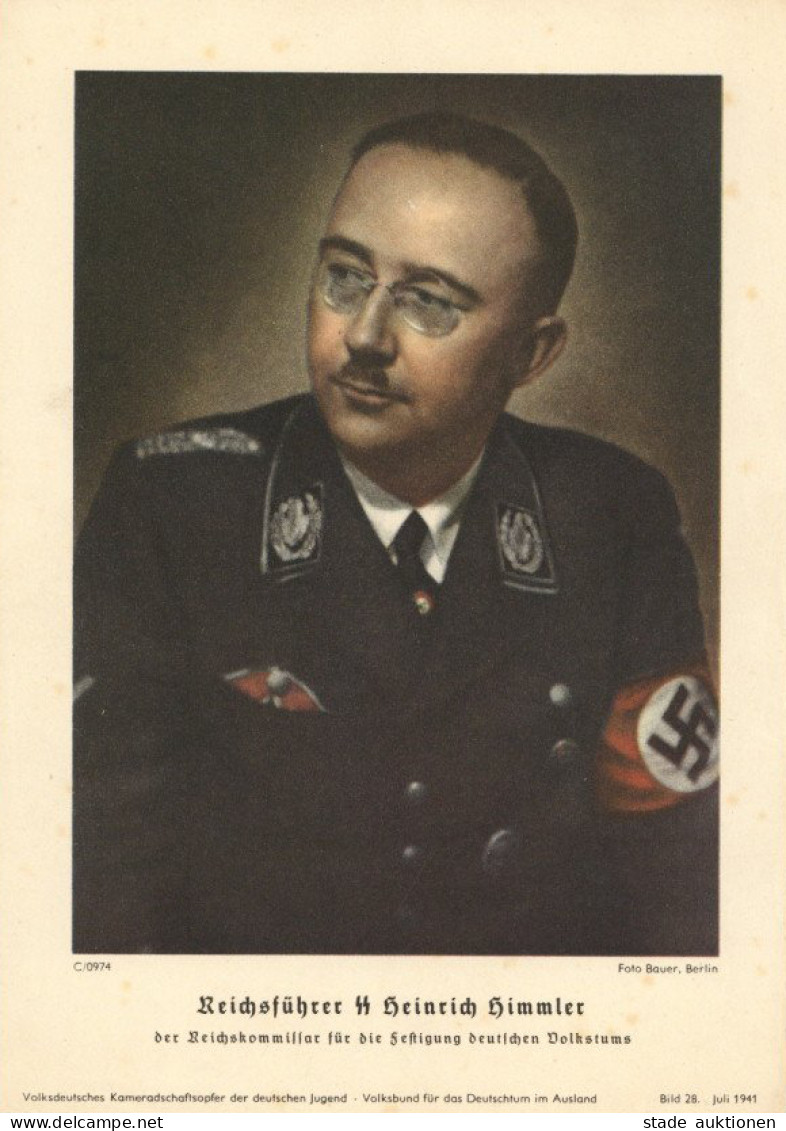 VDA Reichsführer SS Heinrich Himmler Bild 28 Juli 1941 I-II - Weltkrieg 1939-45