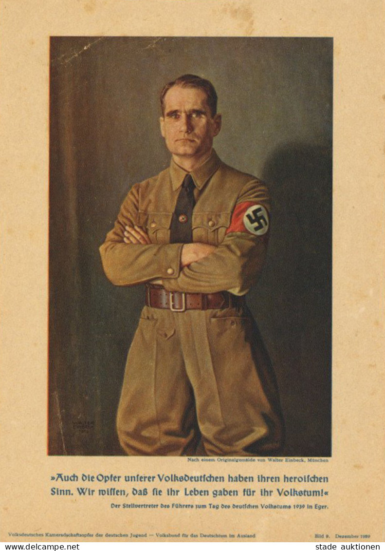 VDA Reichsminister Rudolf Heß Bild 9 Dezember 1939 I-II - Guerre 1939-45