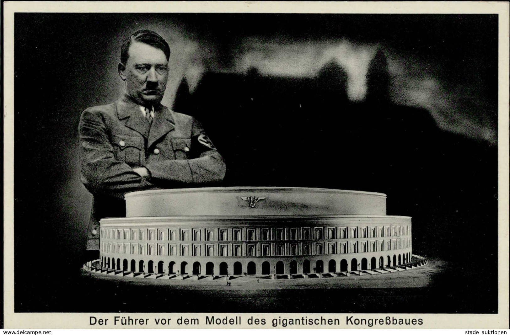 REICHSPARTEITAG NÜRNBERG WK II - Der FÜHRER Vor Dem Modell Des Gigantischen Kongreßbaues S-o 1935 I - Weltkrieg 1939-45