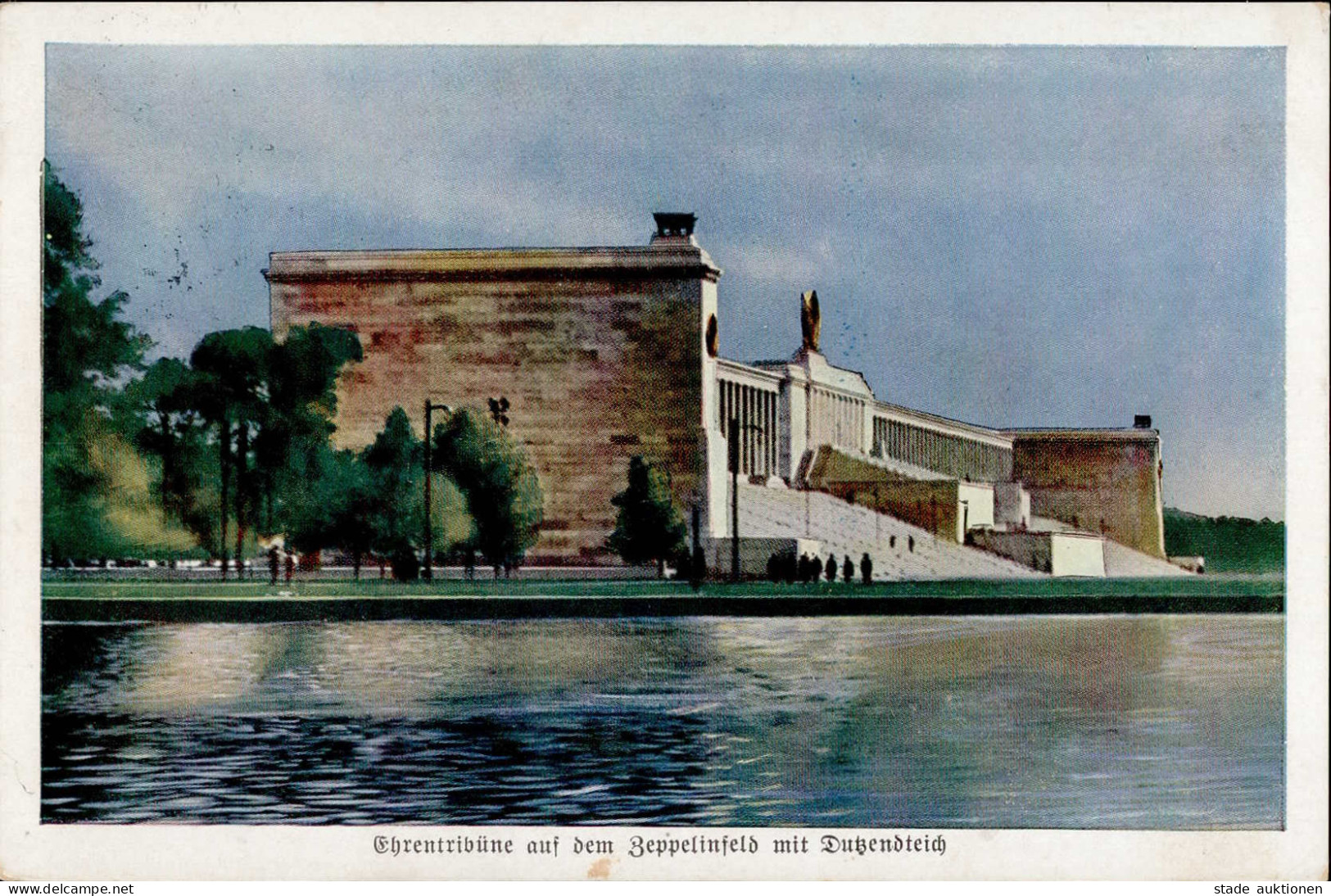 REICHSPARTEITAG NÜRNBERG WK II - Verlag König 1023 Ehrentribühne Auf Dem Zeppelinfeld Mit Dutzendteich I-II - War 1939-45