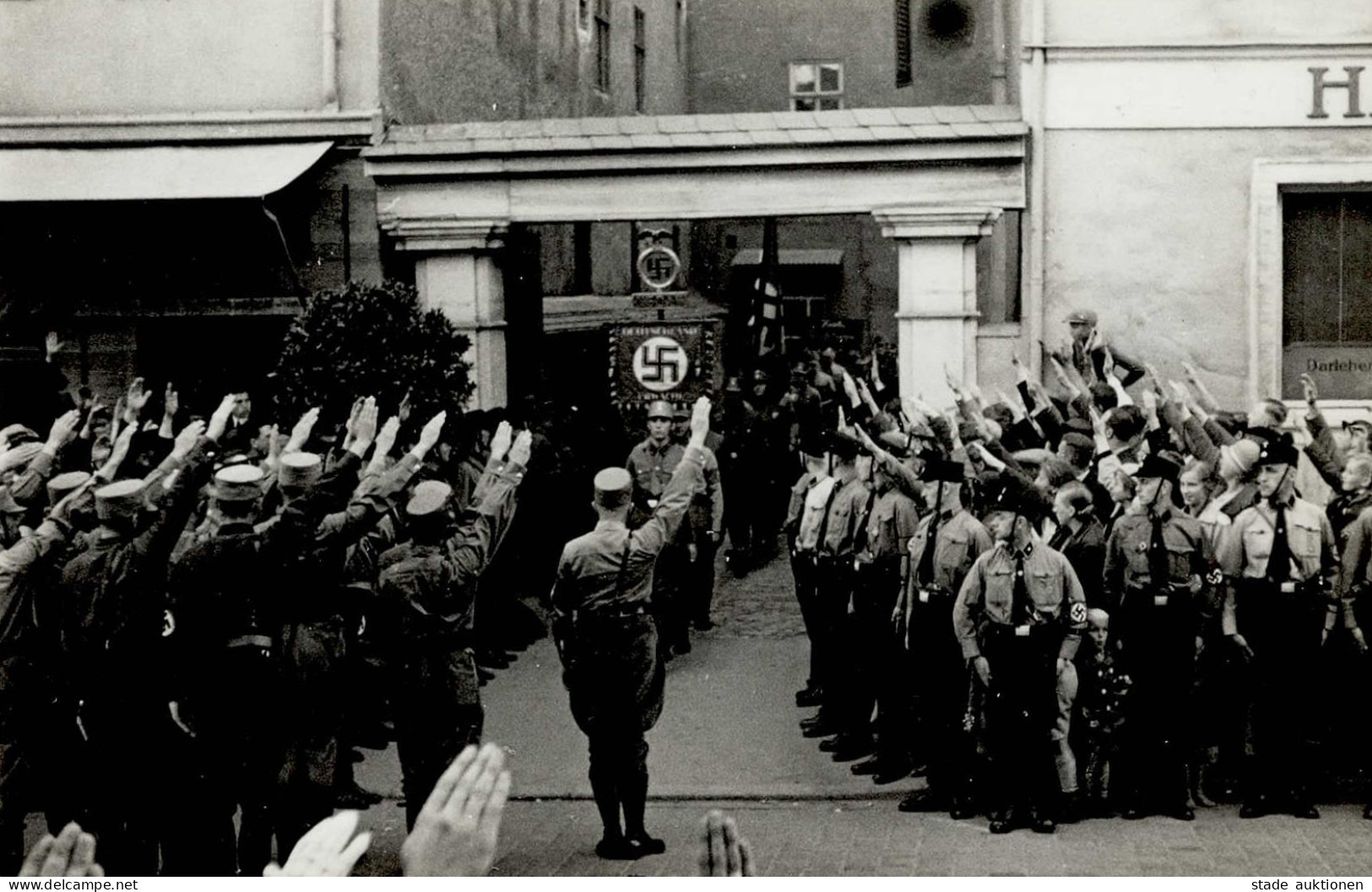 REICHSPARTEITAG WEIMAR WK II - Foto-Ak Mit Standarte (hdschrftl. Weimar 1932) I - Weltkrieg 1939-45