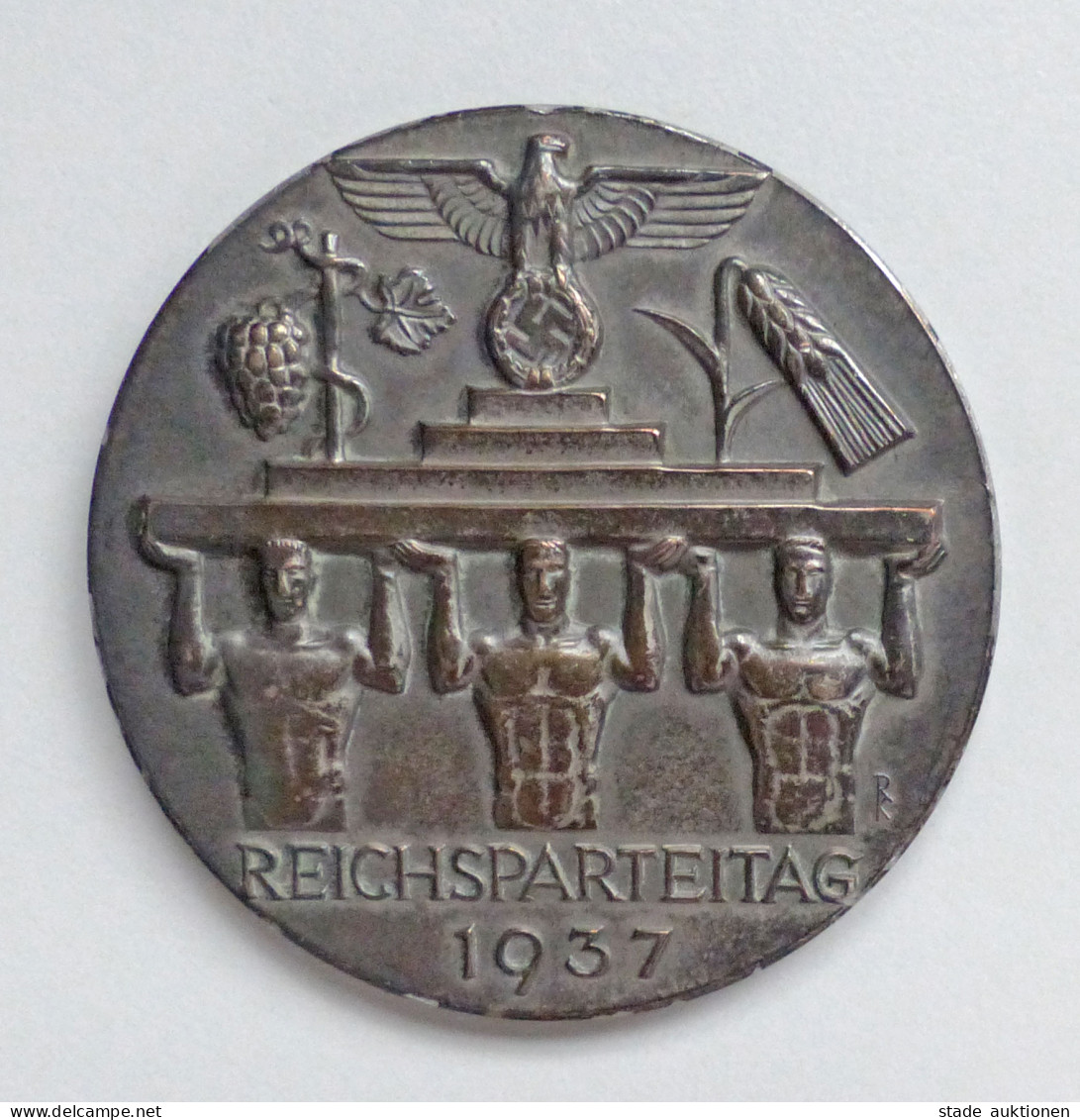 Reichsparteitag WK II Nürnberg (8500) 1937 Sieger Bei Den N.S. Kampfspielen 60mm Durchm. - Weltkrieg 1939-45