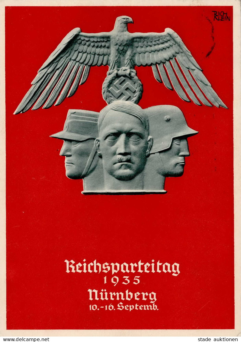 Reichsparteitag WK II Nürnberg (8500) 10.-16. September 1935 Adler Adolf Hitler Soldaten Sign. Rich Klein I-II (Ecken Ab - Weltkrieg 1939-45