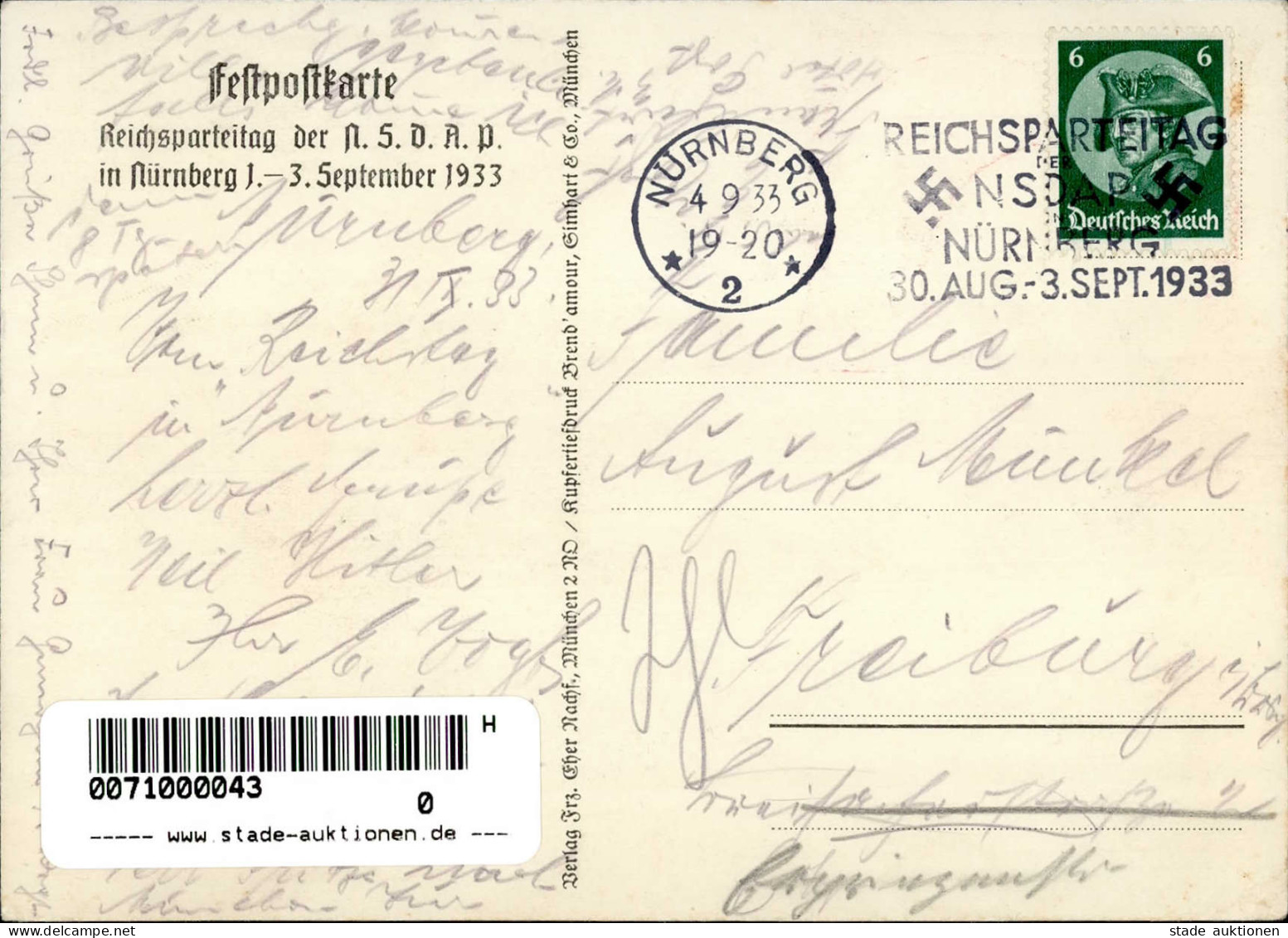 Reichsparteitag WK II Nürnberg (8500) 1933 I-II - Weltkrieg 1939-45