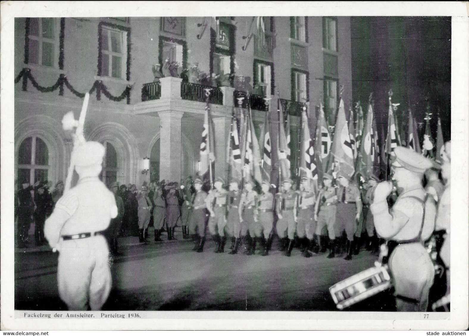 REICHSPARTEITAG NÜRNBERG 1936 WK II - Intra 77 Fackelzug Der Amtsleiter S-o I-II - Guerra 1939-45