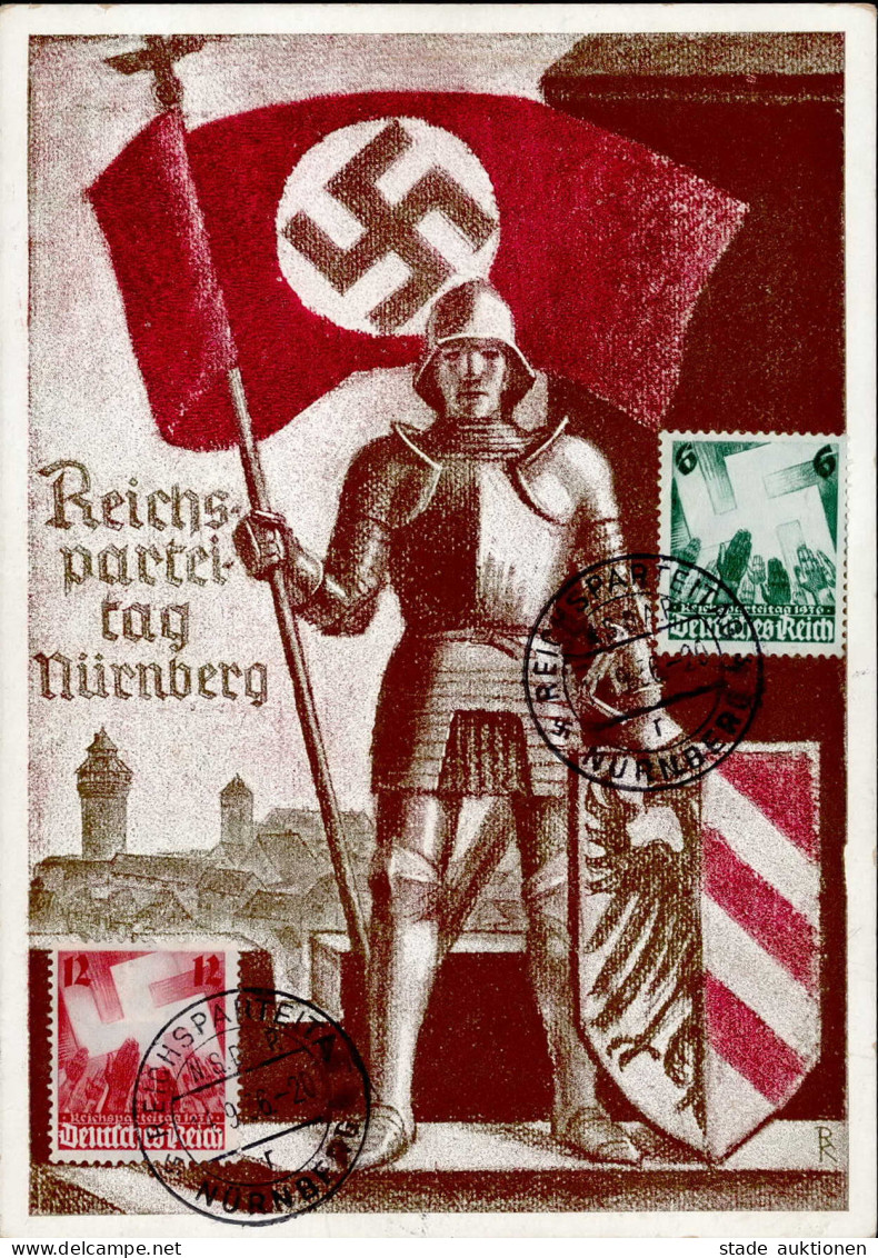 REICHSPARTEITAG NÜRNBERG 1936 WK II - PH 36/I S-o Sign. Künstlerkarte I - Guerre 1939-45