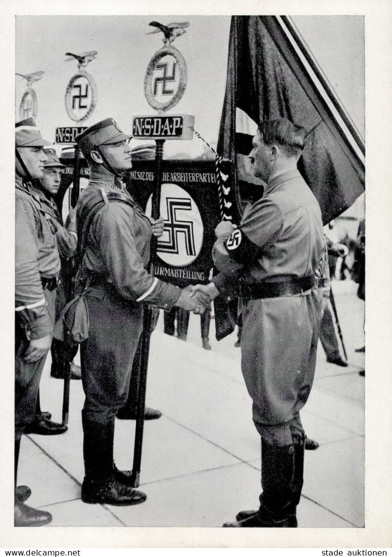 REICHSPARTEITAG NÜRNBERG 1938 WK II - Der Führer Weiht Mit Der Blutfahne Eine Standarte Der SA Selten! I - Guerra 1939-45