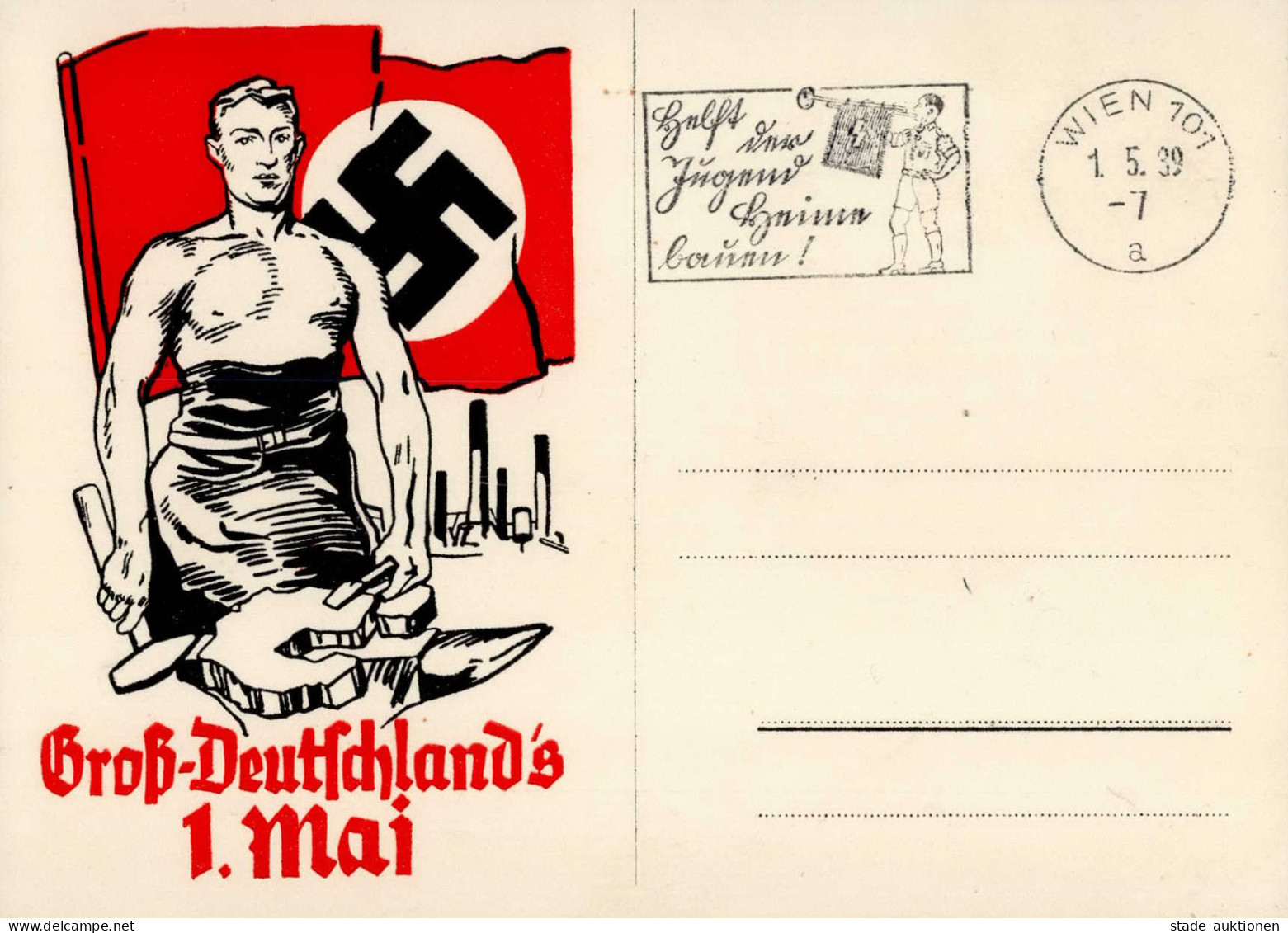 1.MAI WK II - GROß-DEUTSCHLANDS 1.MAI WIEN 1939 S-o I - War 1939-45