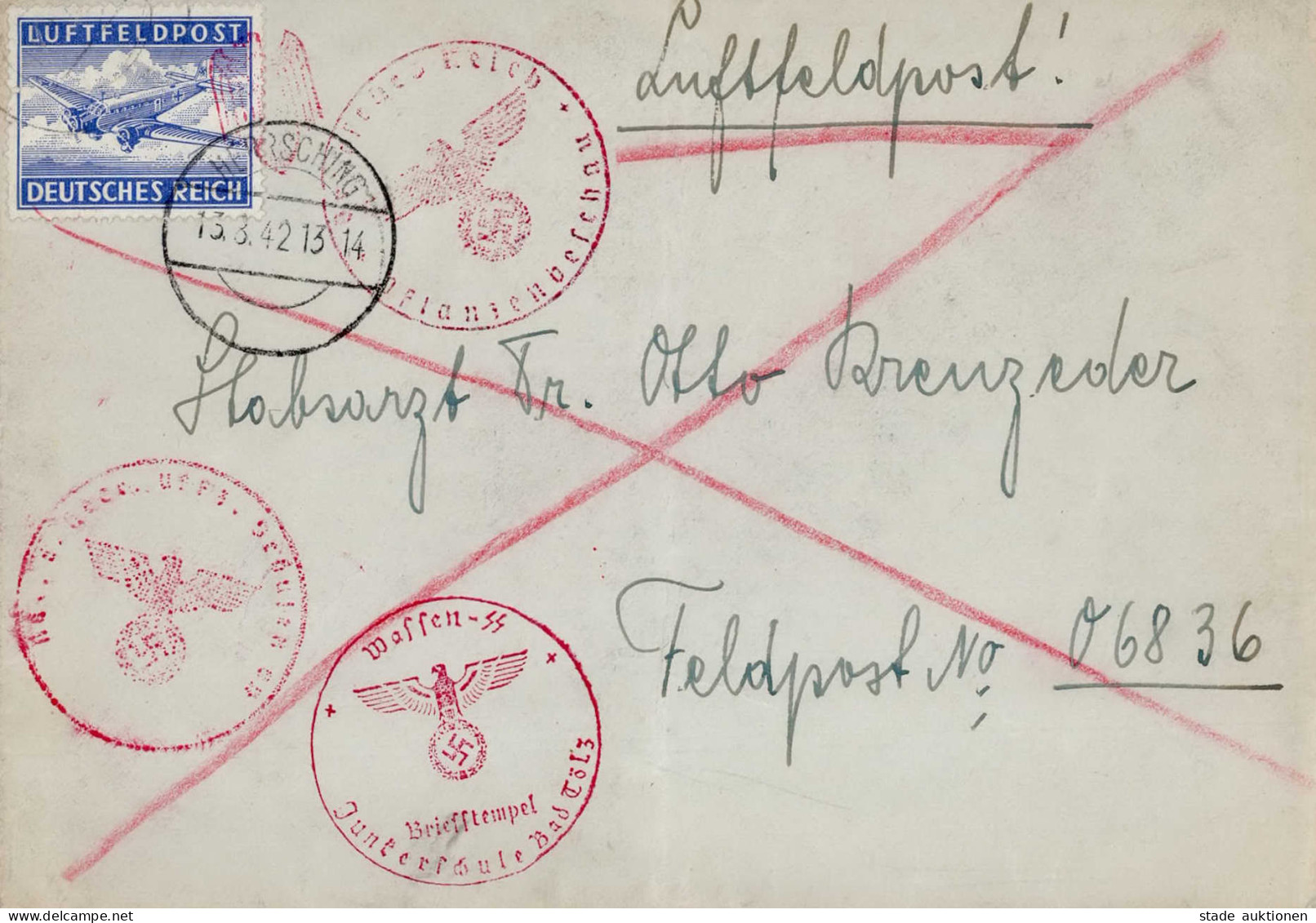 SS-Feldpost-Karte Besetzung Ostmark Wien 2.5.38 An Einen SS-Obersturmführer In Berlin - Weltkrieg 1939-45