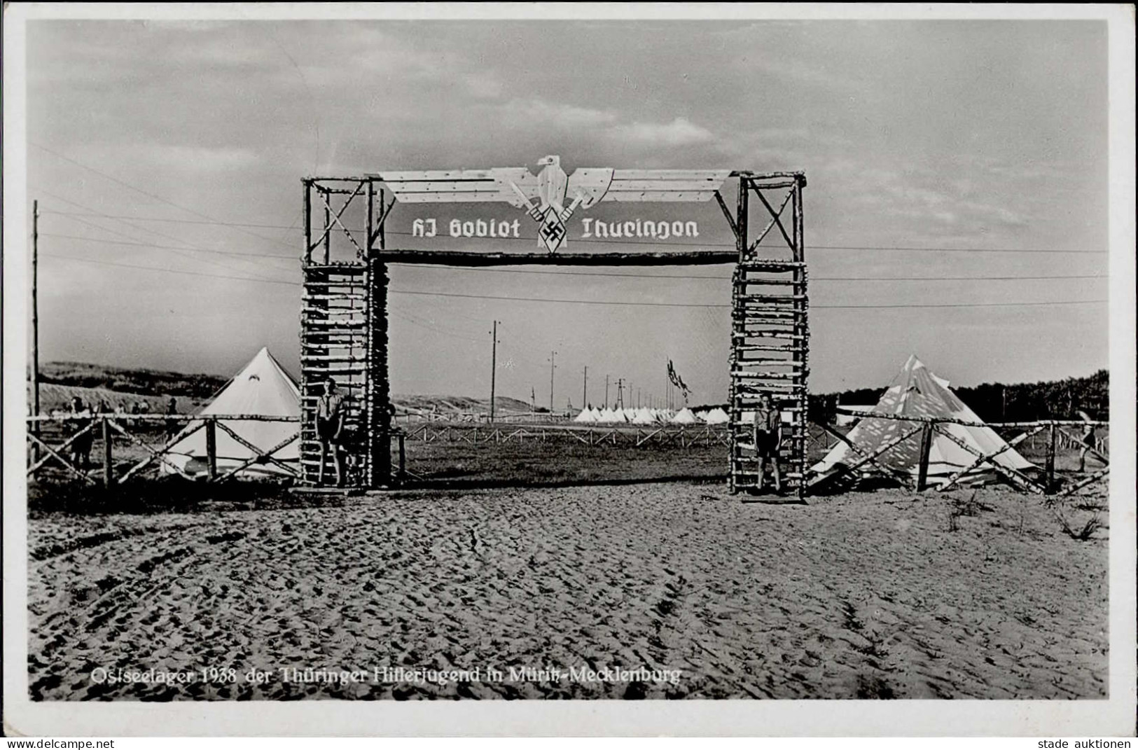 HITLERJUGEND WK II - OSTSEELAGER 1938 D. Thüringer HJ In MÜRITZ,Meckl. I - Guerre 1939-45