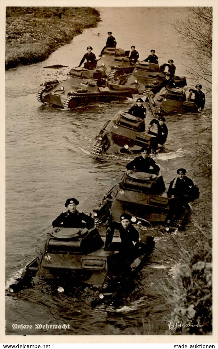 Panzer WK II Im Fluss I-II Réservoir - Weltkrieg 1939-45