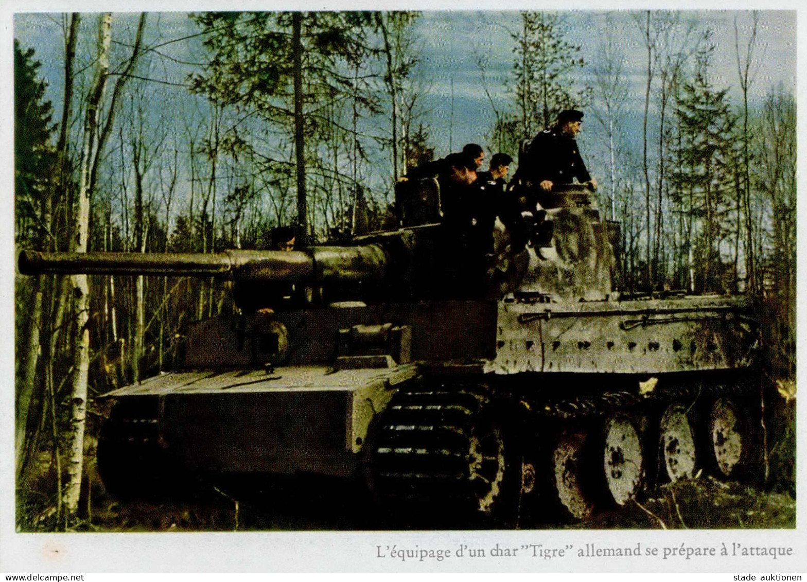 Panzer WK II Tiger L Equipage D Un Char Tigre Allemand Se Prepare A Lattaque I- Réservoir - Weltkrieg 1939-45