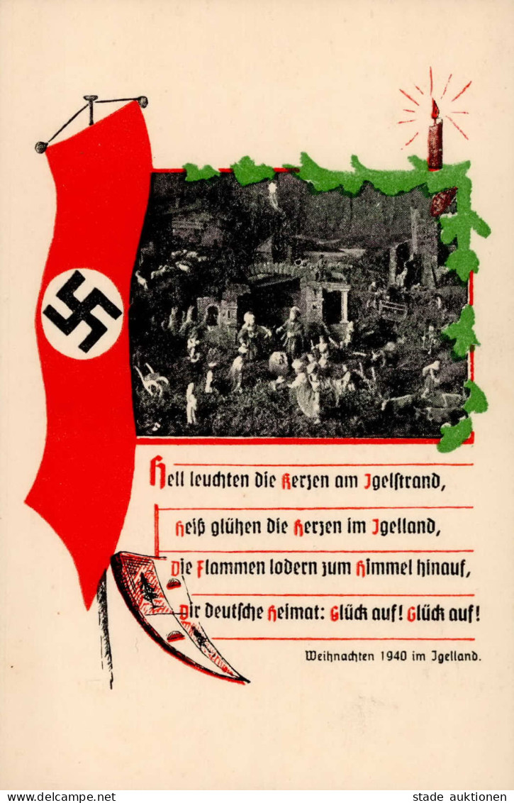 KRIEGSWEIHNACHT 1940 WK II - KDF-IGLAU 2. KRIEGSWEIHNACHT 1940 WHW-Spendkarte Mit S-o I - Guerre 1939-45