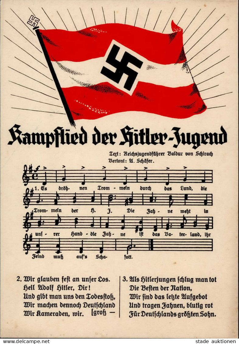 Soldatenlieder HJ WK II Kampflied Der Hitler-Jugend I-II - War 1939-45