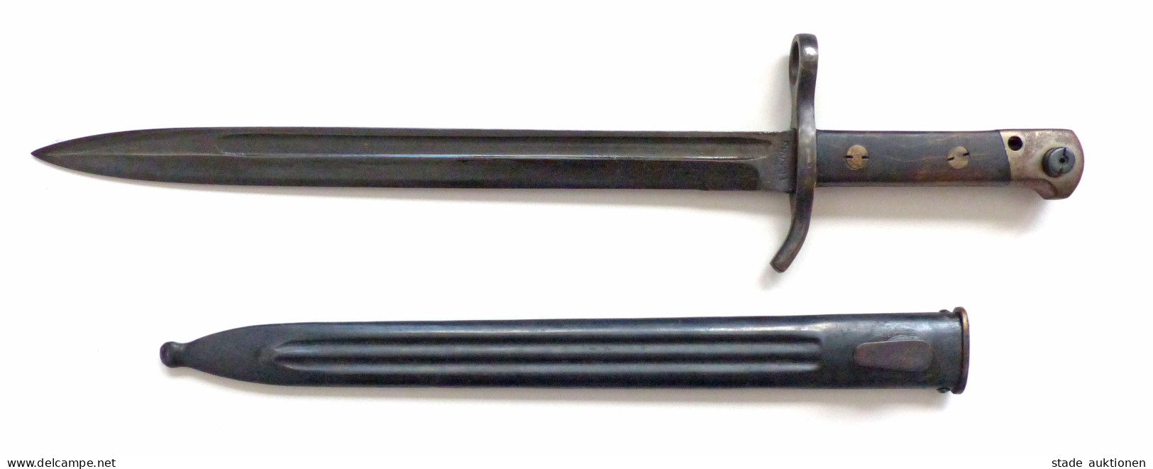 WK II Bajonet Seitengewehr Finnland Hersteller Fiskars Mit Scheide - War 1939-45