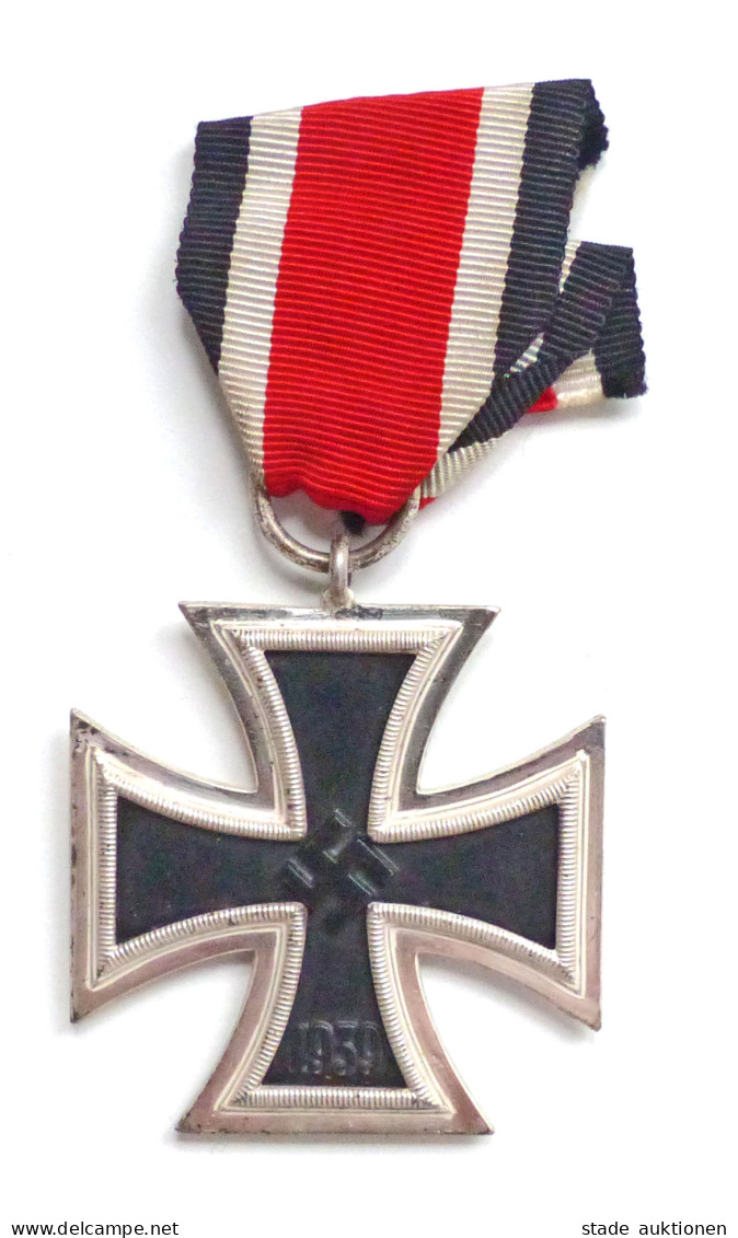 WK II Orden Eisernes Kreuz EK2 Am Band 1939 Ringpunze 100 Kern Magnetisch - Guerre 1939-45