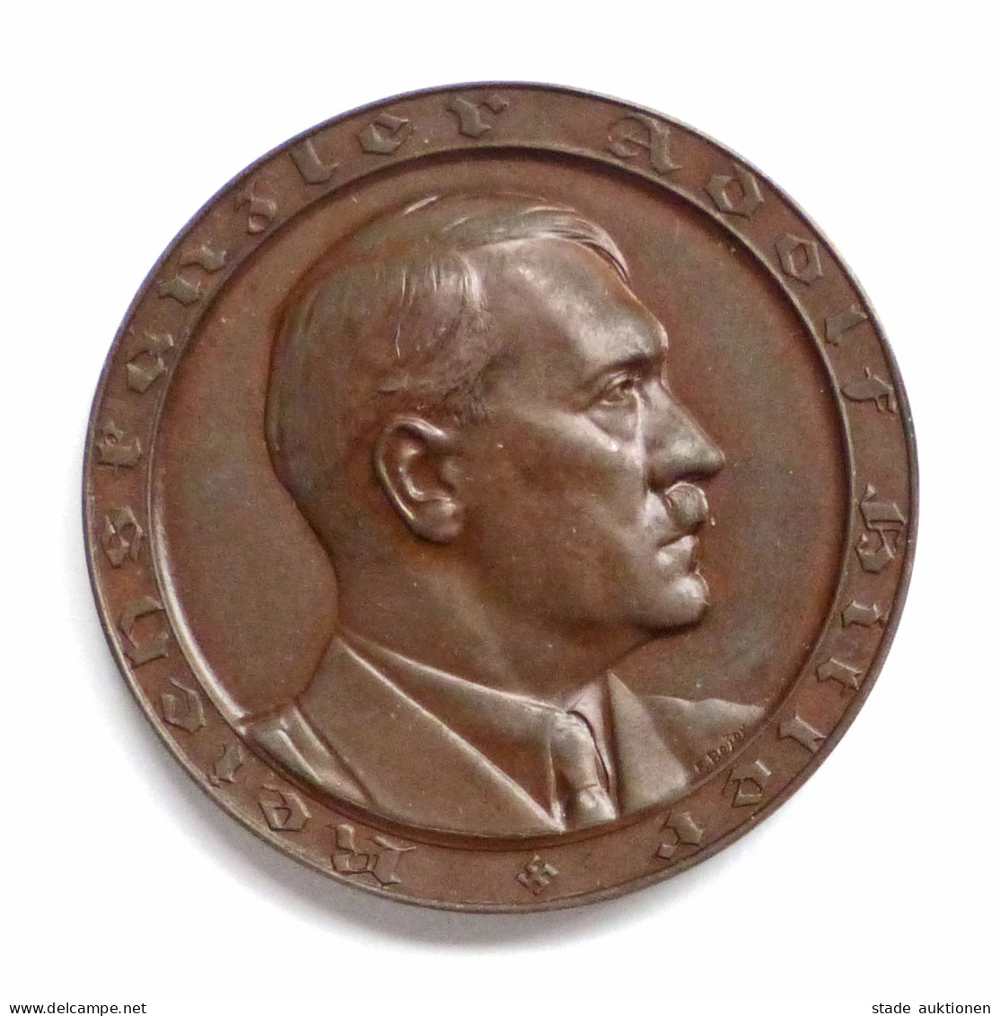 WK II Orden Gedenk Medaille (Bronze) Ein Volk Ein Reich Ein Führer 1933 35mm Durchm. - Weltkrieg 1939-45