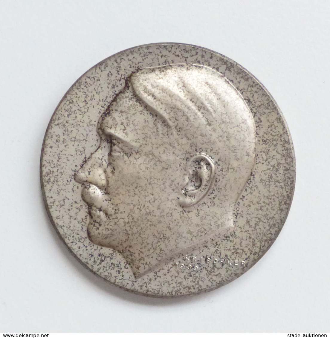 WK II Orden Gedenk Medaille (Silber 835er, 24,5 G.) Zum 50. Geburtstag Adolf Hitlers 35 Mm Durchm. - Guerre 1939-45