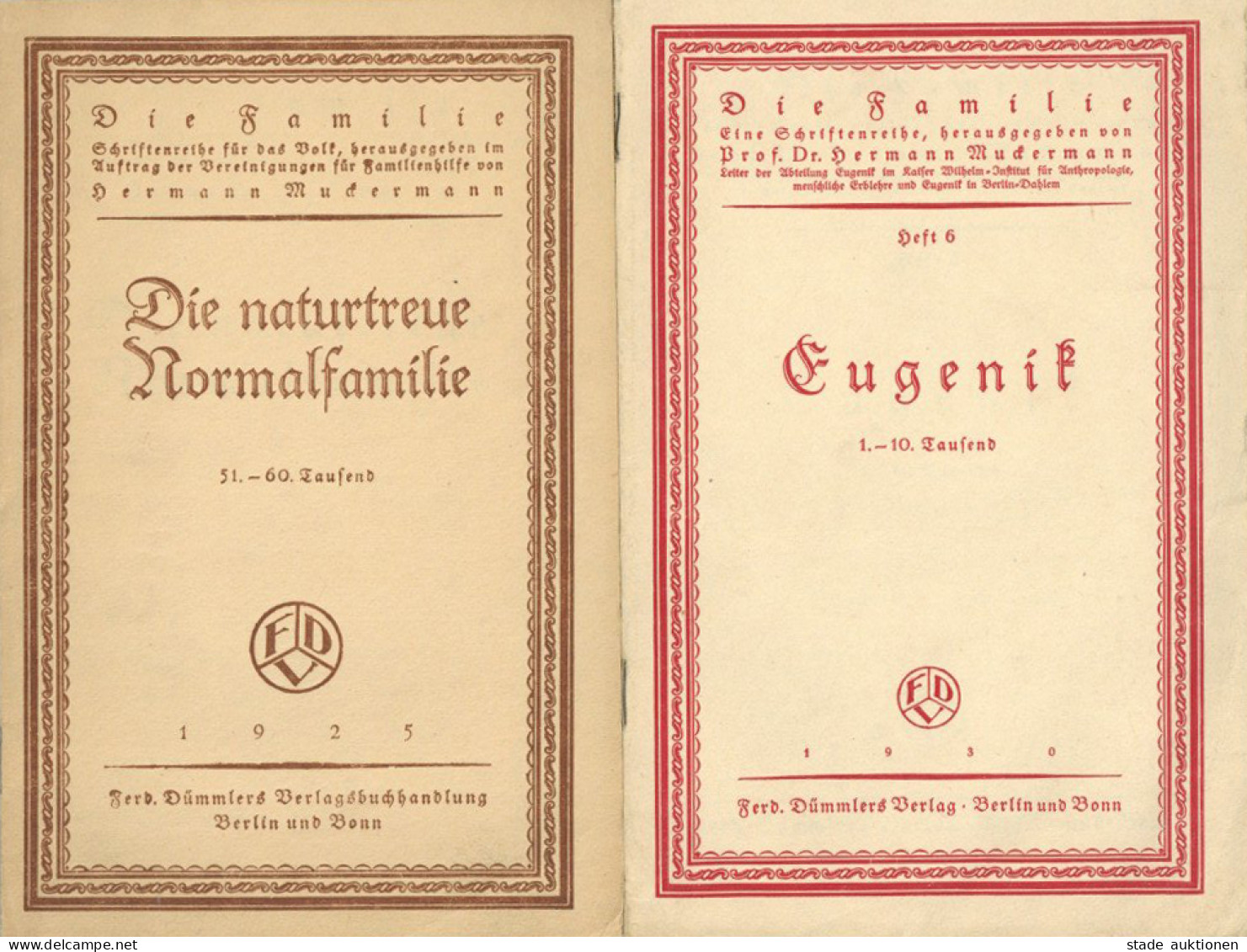 Buch WK II 2 Bände Die Familie Eine Schriftenreihe Für Das Volk  Herausgegeben Von Prof.Dr. Herrmann Muckerfeld Die Natu - 5. World Wars