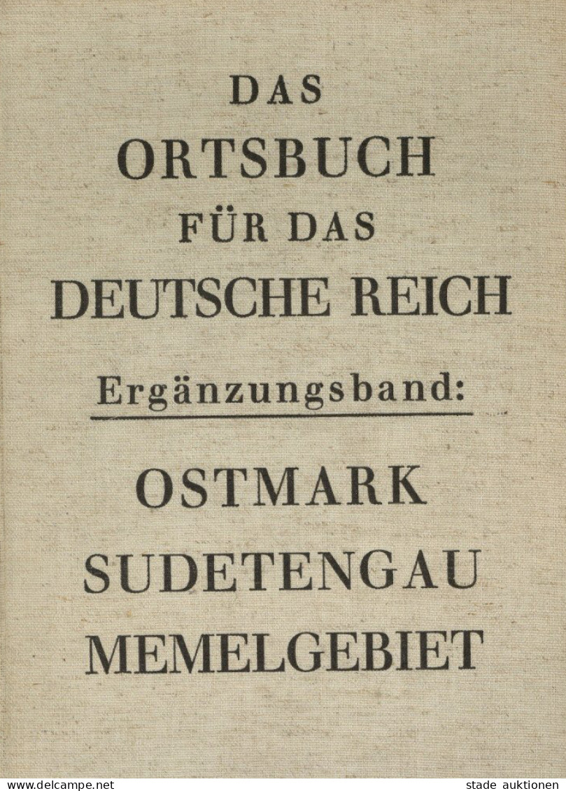 Buch WK II Das Ortsbuch Für Das Deutsche Reich, Ergänzungsband Ostmark, Sudetengau-Memelland Hrsg. Deutsche Reichsbahn U - 5. Guerre Mondiali
