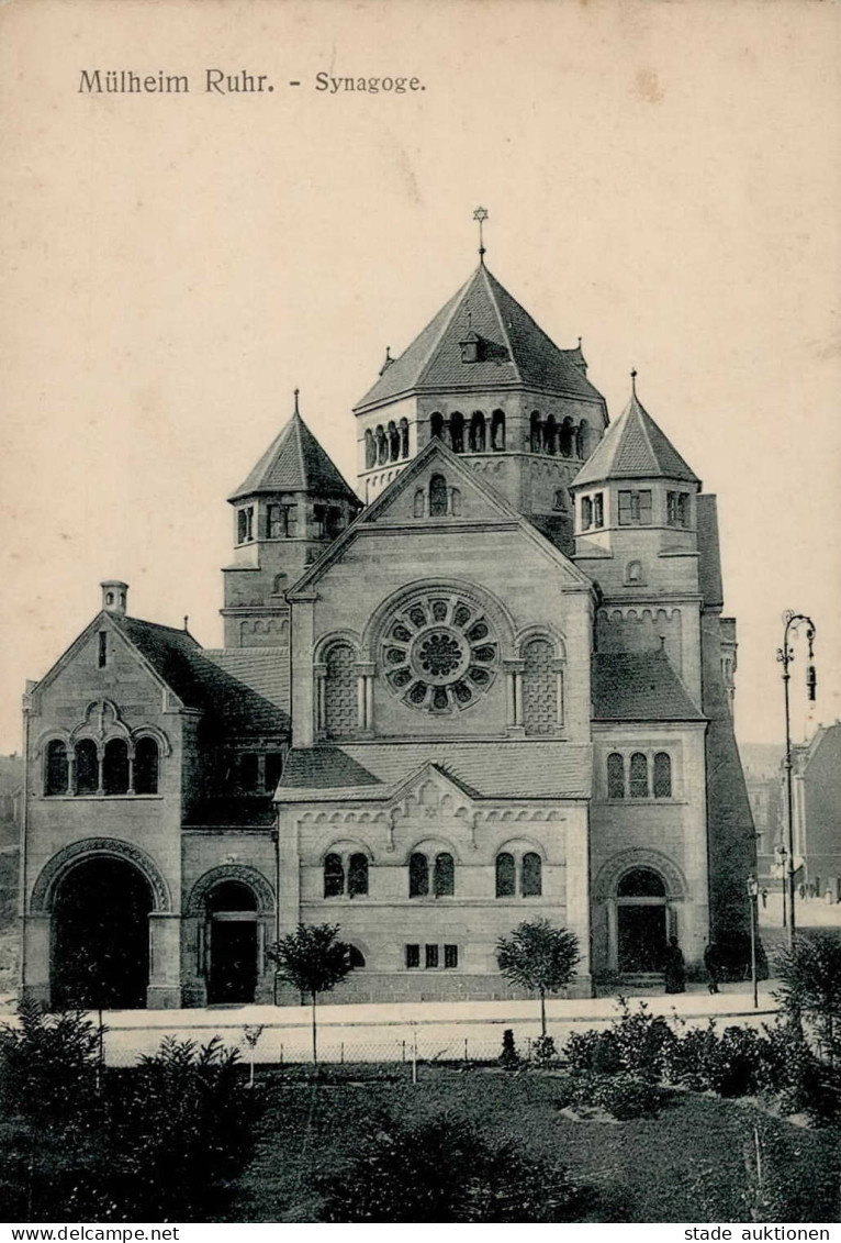 Synagoge Mühlheim An Der Ruhr (4330) 1912 I-II (VS/RS Fleckig) Synagogue - Giudaismo
