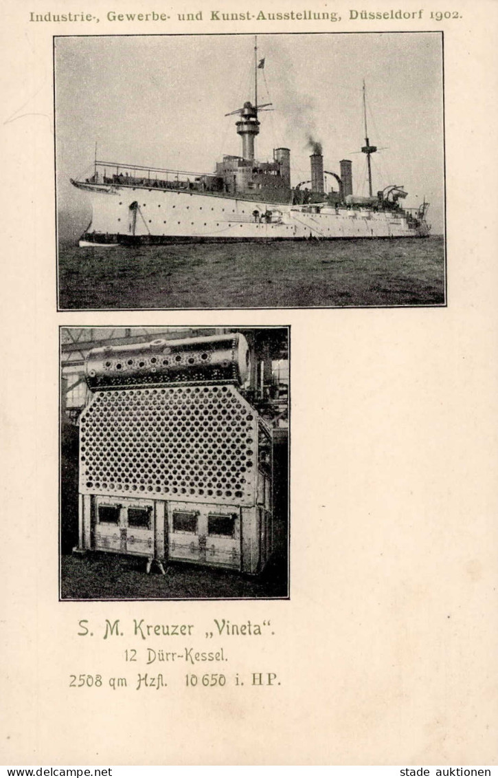SM Kreuzer Vineta Reklame Düsseldorf-Ratinger Röhrenkesselfabrik I-II - Krieg