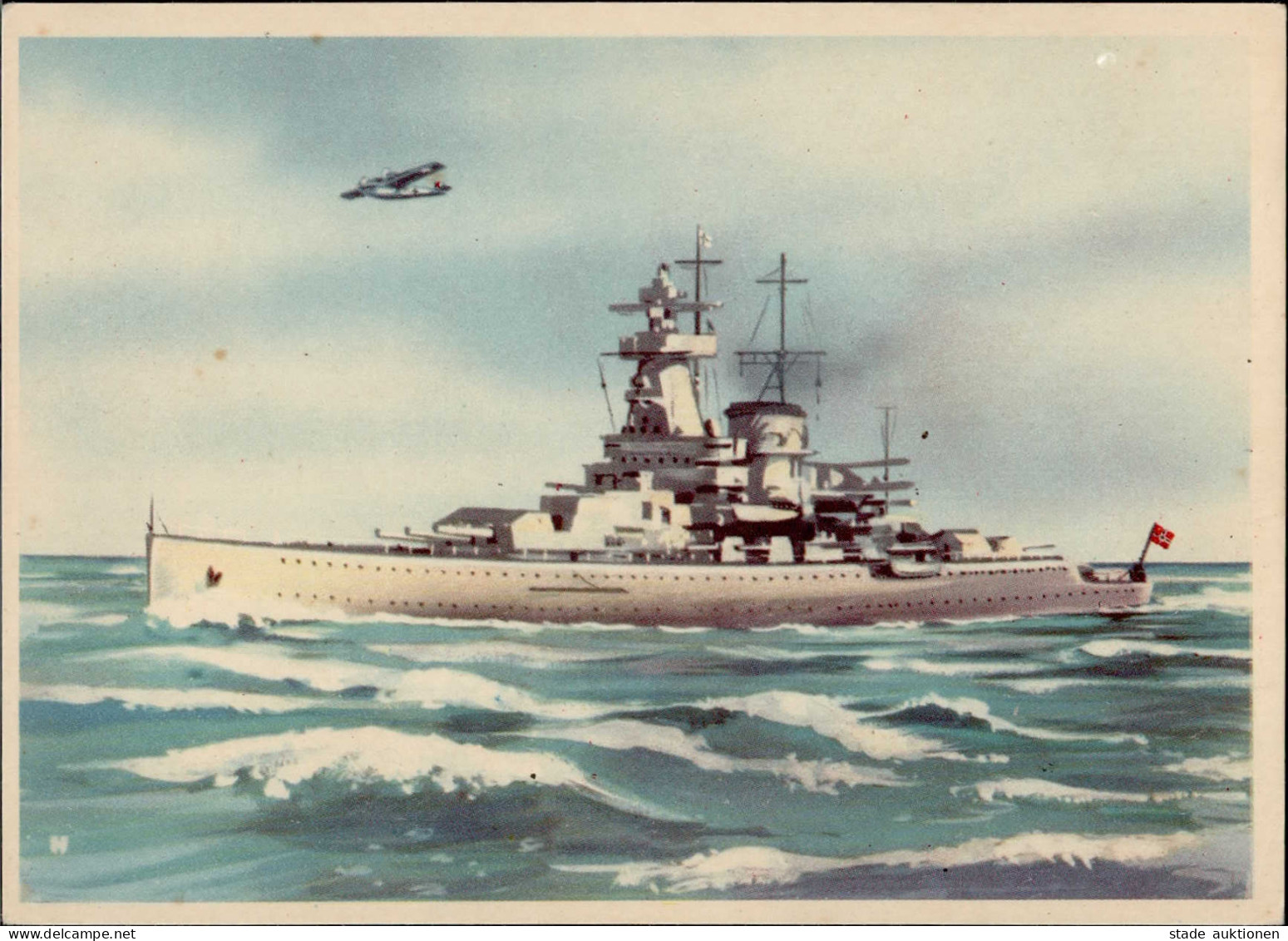 Panzerschiff Künstlerkarte I-II - Warships