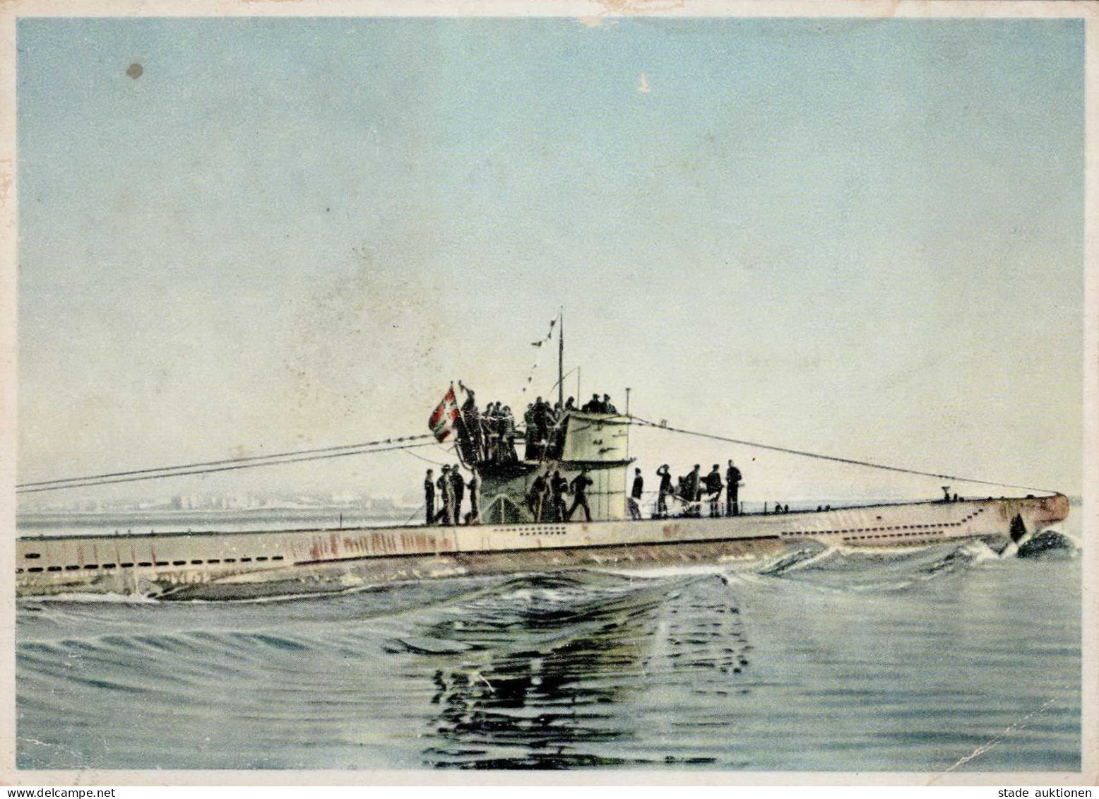 U-Boot Auf Heimfahrt II (fleckig, Eckbug) - Unterseeboote