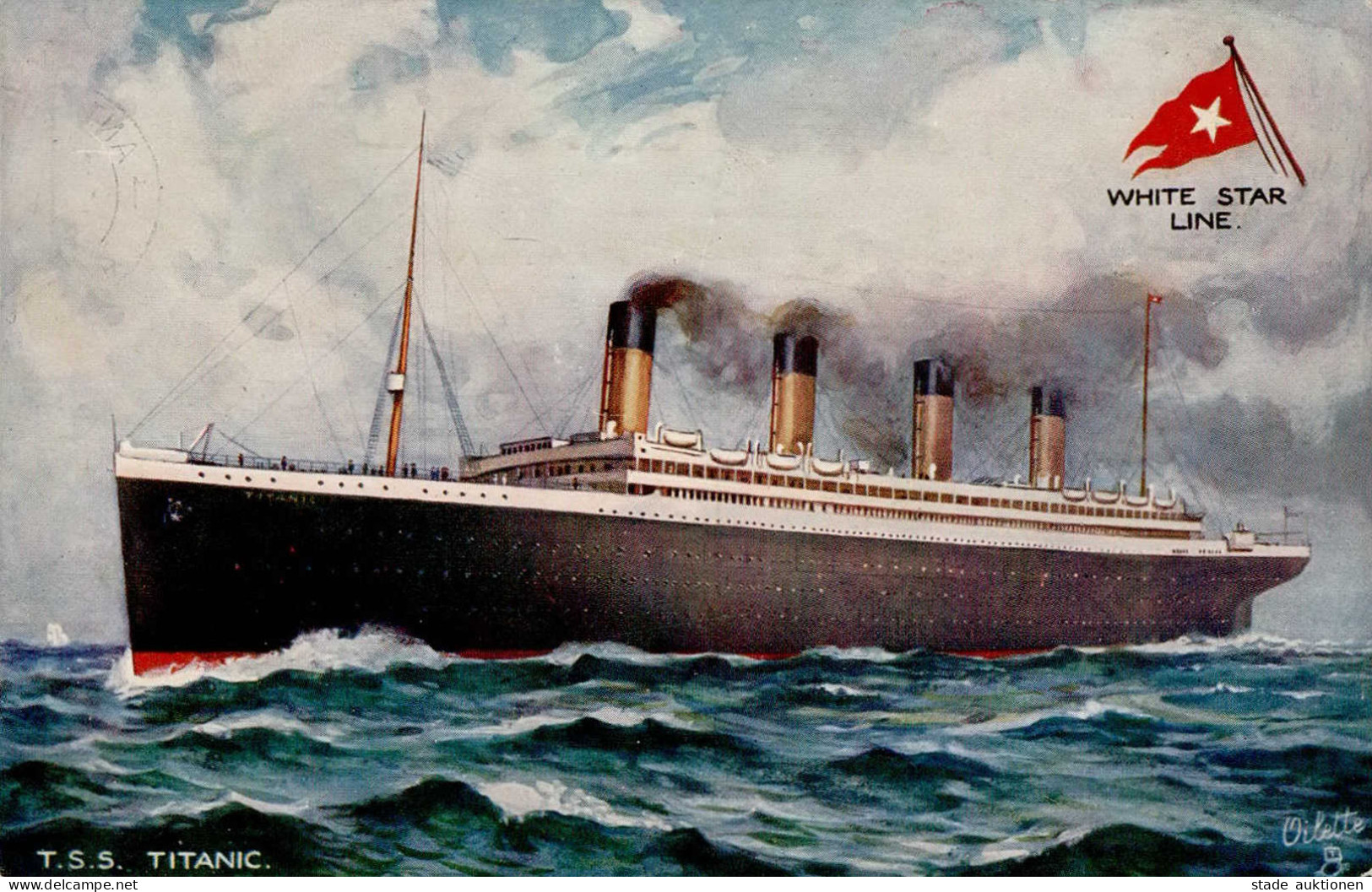 TITANIC White Star Line Verlag Raphael Tuck 1912 I-II - Steamers