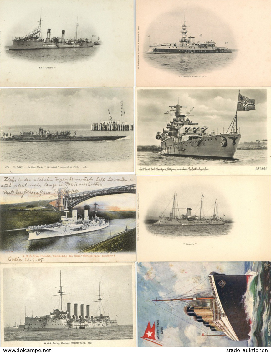 Schiff Lot Mit 35 Ansichtskarten Meist Kriegsschiffe Frankreich I-II Bateaux Bateaux - Sonstige & Ohne Zuordnung