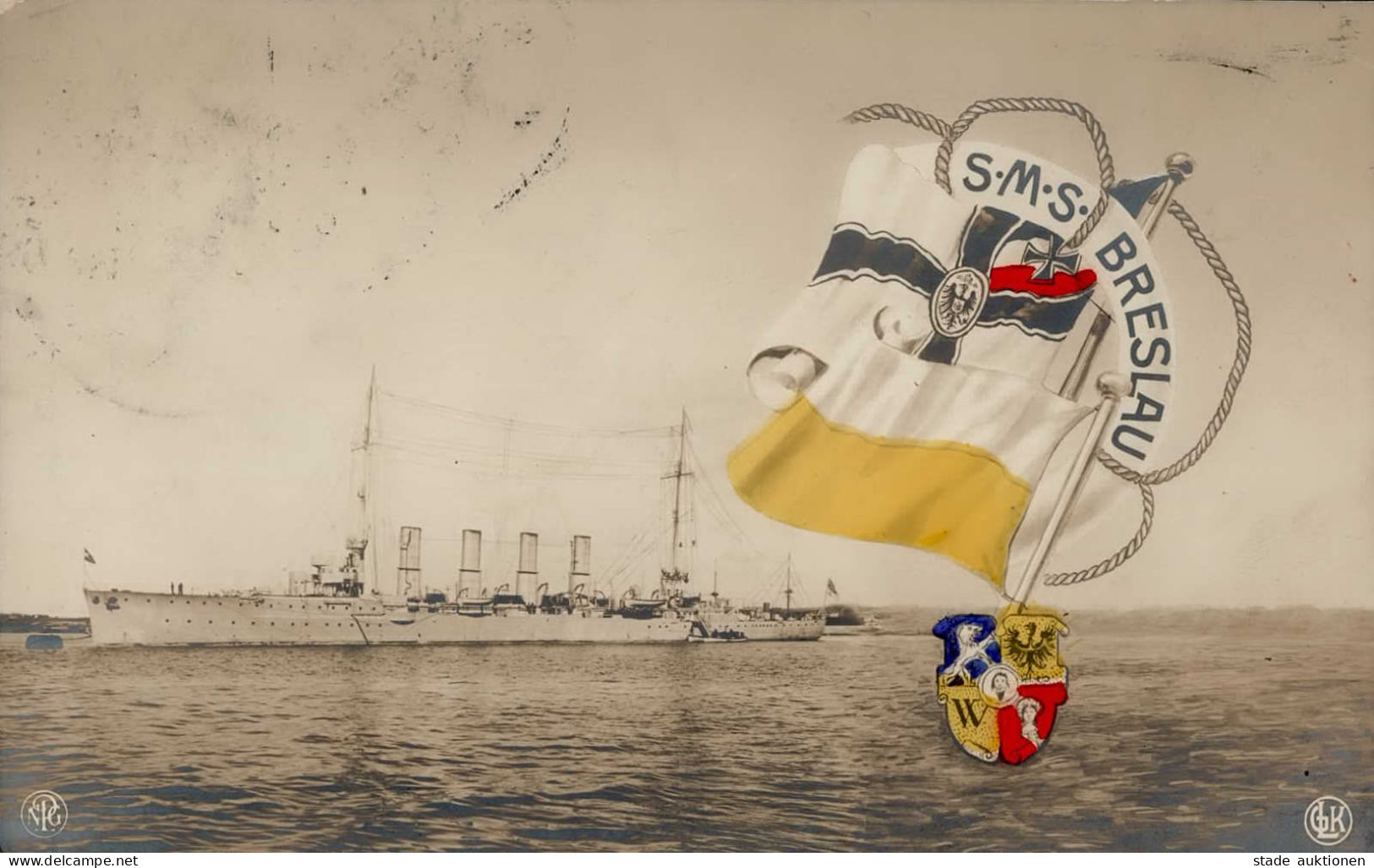 SMS Breslau Wappen MSP 1913 I-II - Other & Unclassified