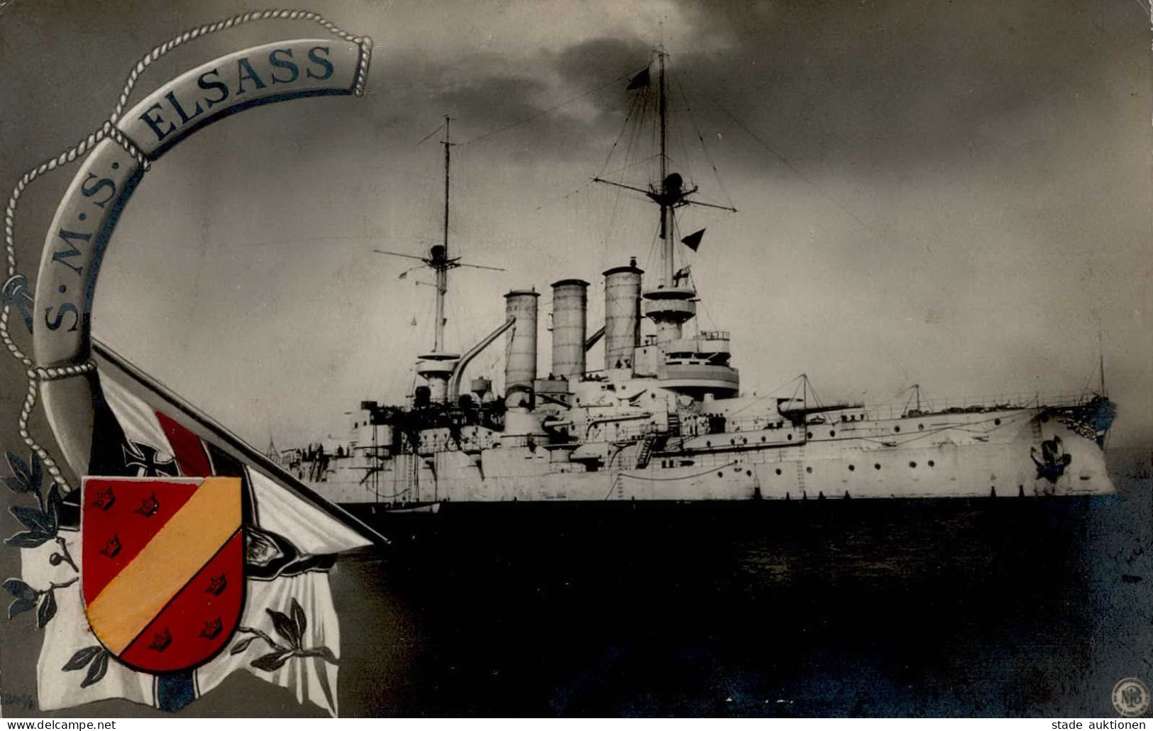 SMS Elsass Wappen I-II - Autres & Non Classés