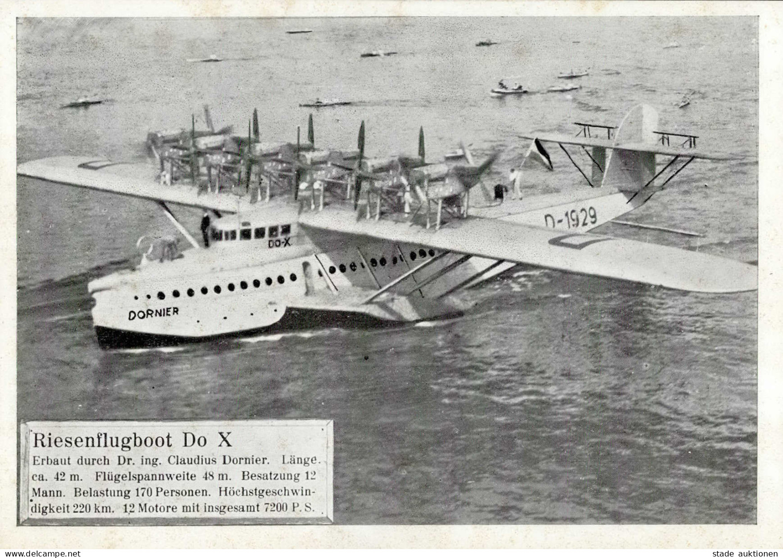 Dornier Riesenflugboot Do X D-1929 I-II - Sonstige & Ohne Zuordnung