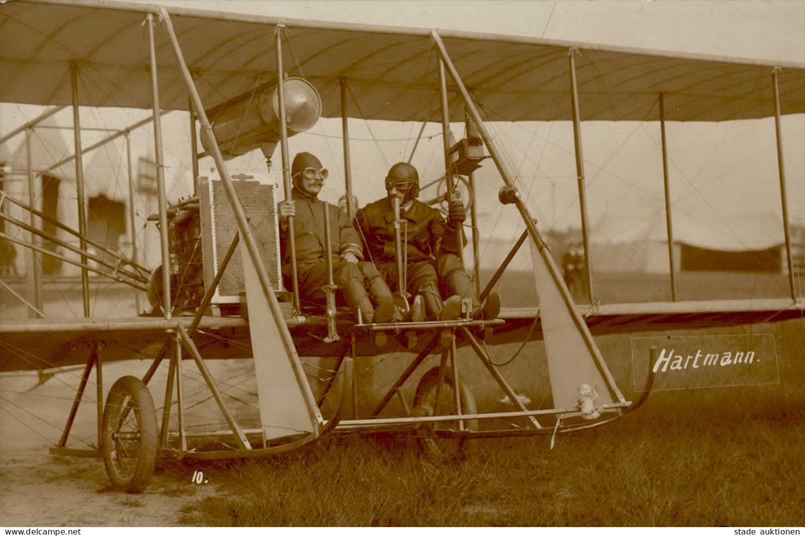 Flugereignis Altona-Bahrenfeld Nordmarkflug 1912 Pilot Hartmann Im Doppeldecker Mit Flugpoststempel II (Randschaden) Avi - Autres & Non Classés