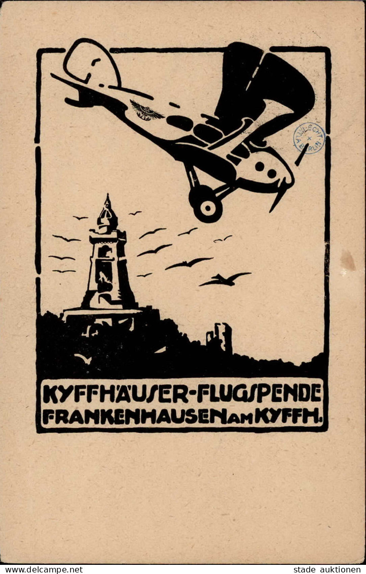 Flugereignis Frankenhausen Am Kyffhäuser Flugspende 1921 Sinderstempel I-II (Abschürfung VS) Aviation - Autres & Non Classés