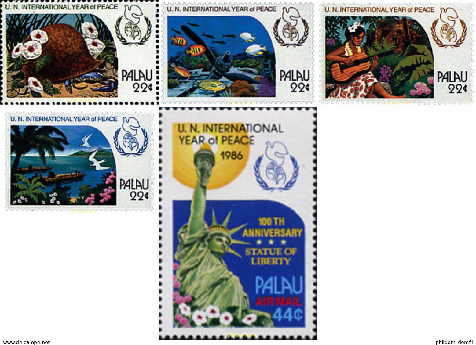 94070 MNH PALAU 1986 AÑO INTERNACIONAL DE LA PAZ - Palau