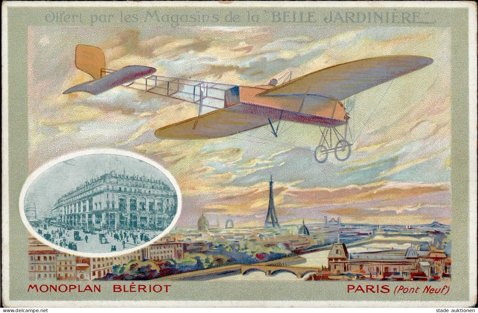 Flugwesen Pioniere Paris Monoplan Bleriot Reklame I-II Aviation - Autres & Non Classés