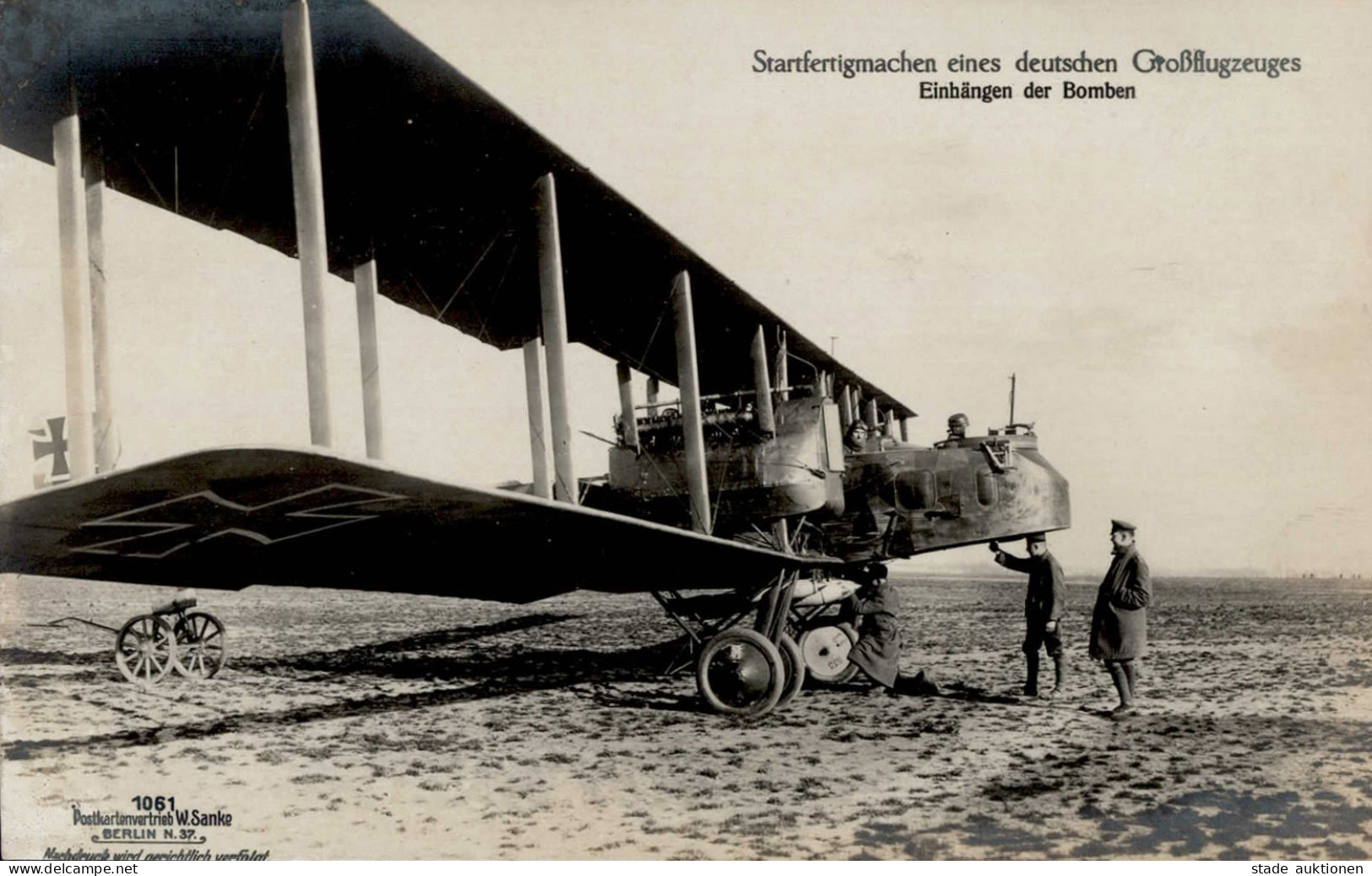 Sanke Flugzeug 1081 Startfertigmachen Eines Deutschen Großfliegers I- Aviation - Airmen, Fliers