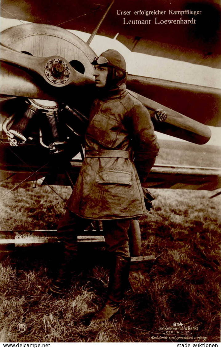 Sanke Piloten 614 Lowenhardt, Erich Leutnant I-II - Aviatori