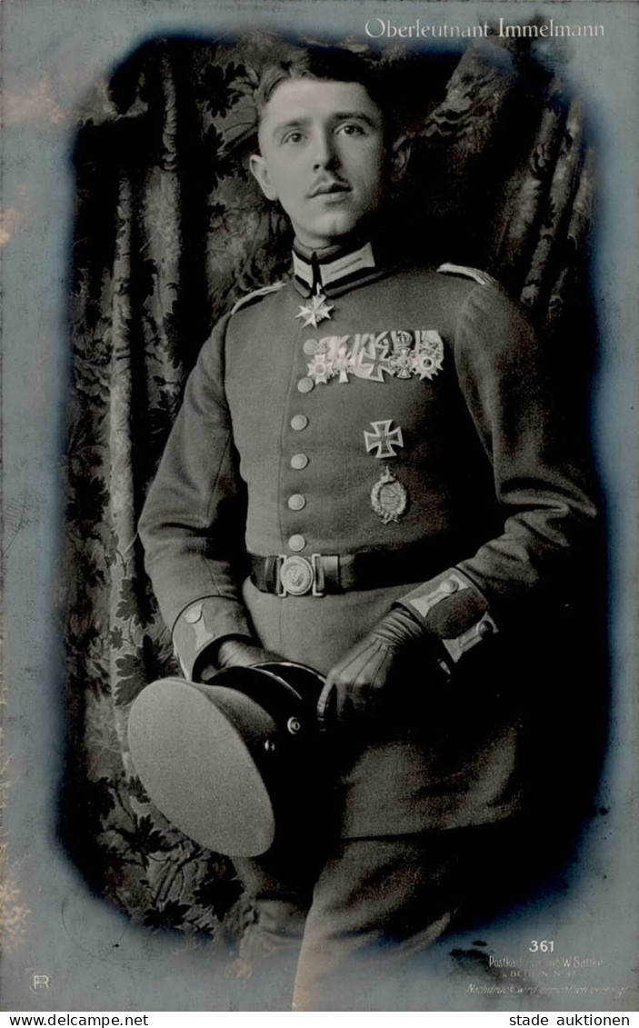 Sanke Piloten Immelmann Oberleutnant Foto AK I-II - Airmen, Fliers