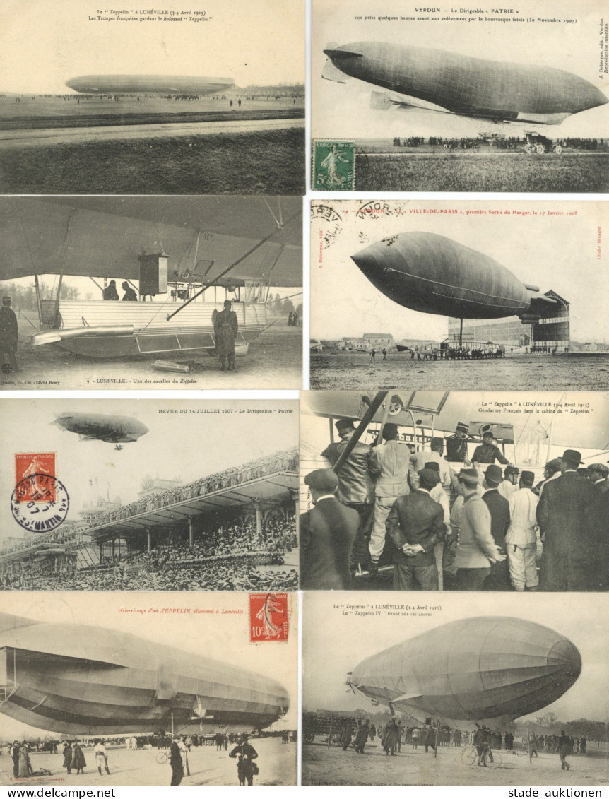 Zeppelin Lot Mit 25 Französischen Ansichtskarten I-II Dirigeable - Zeppeline