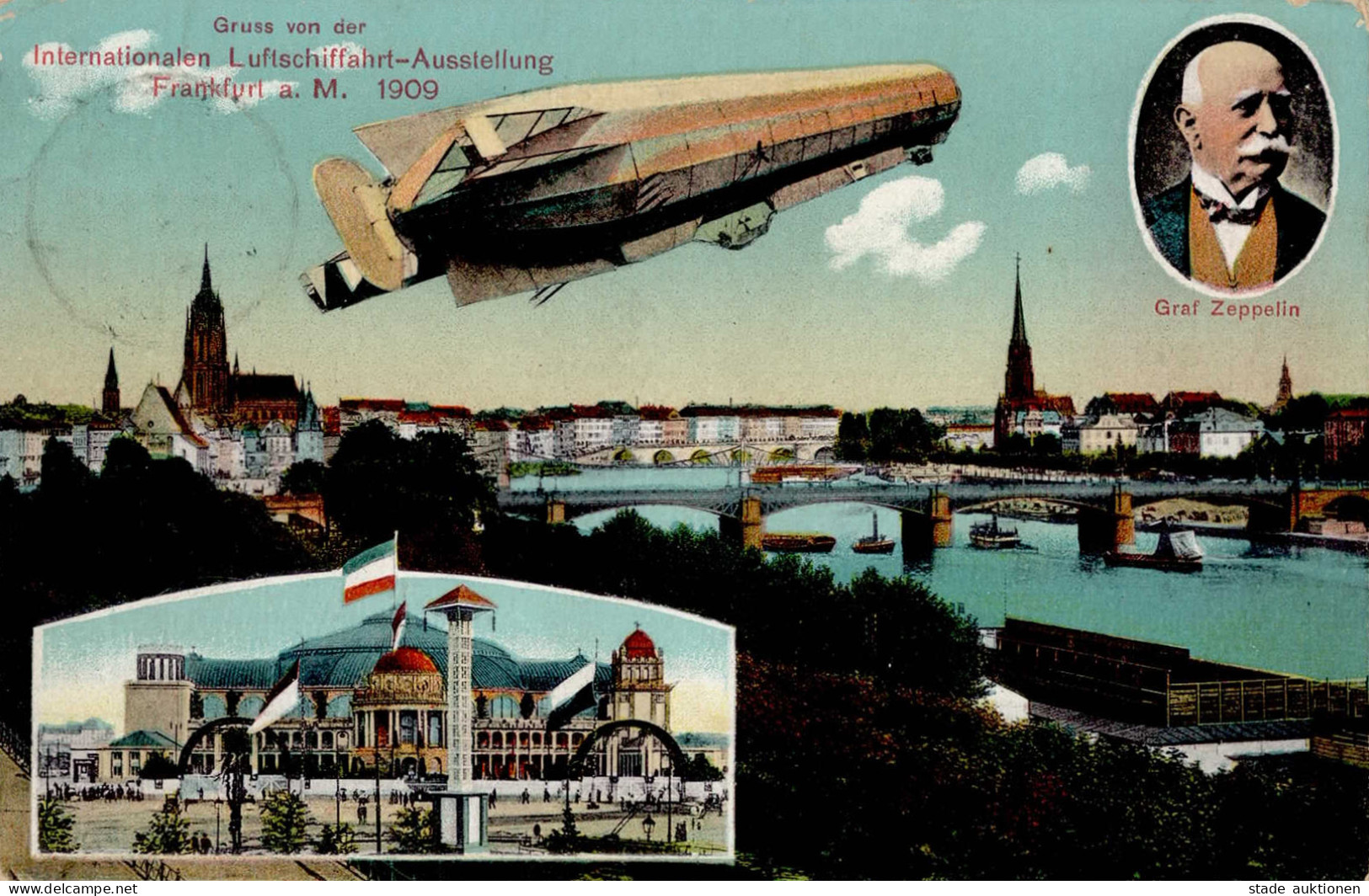 FRANKFURT/Main ILA 1909 - Gruss Von Der ILA 1909 (Klement 4) I-II Montagnes - Airships