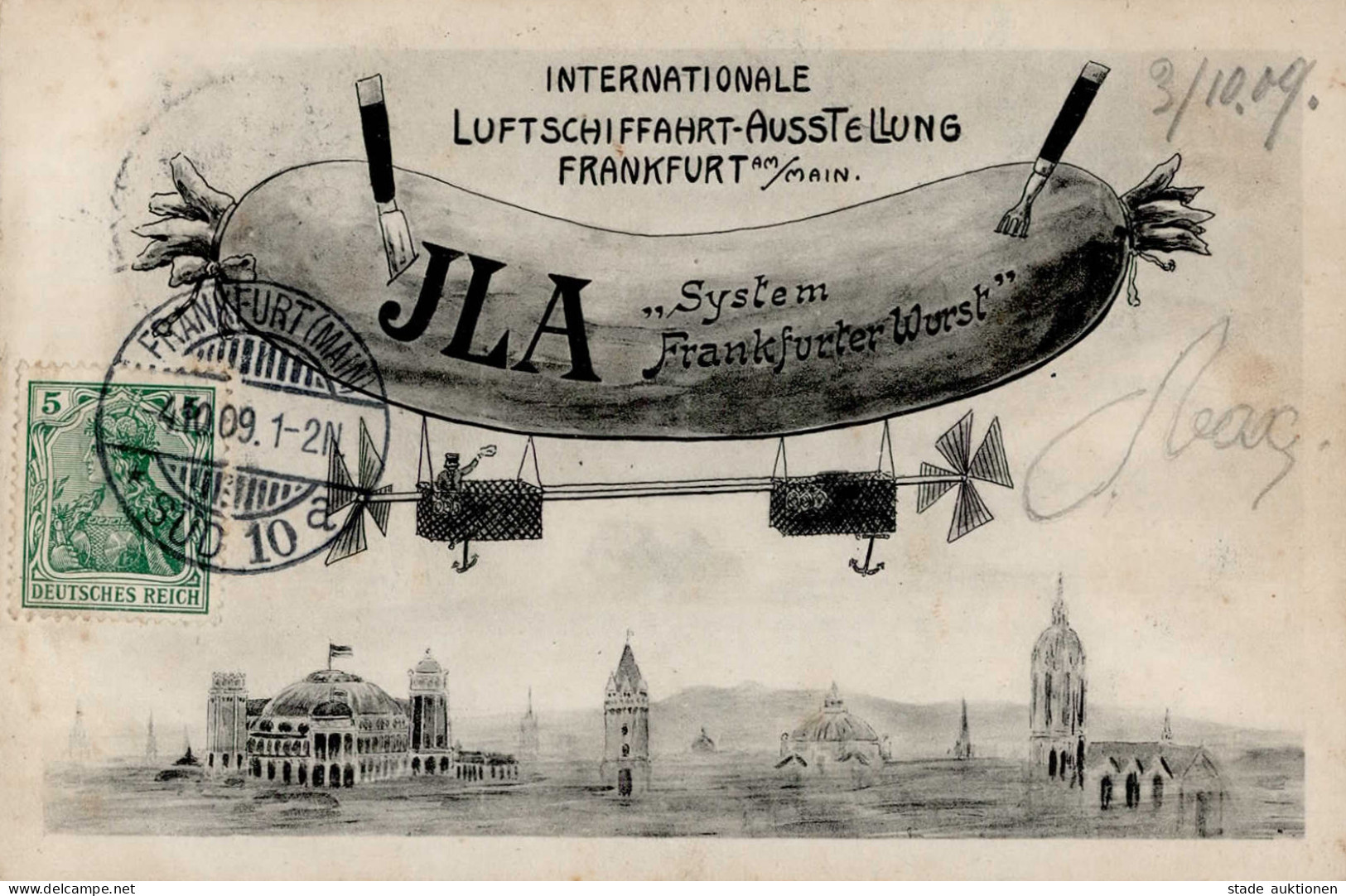 FRANKFURT/Main ILA 1909 - ILA SYSTEM FRANKFURTER WURST I-II - Zeppeline