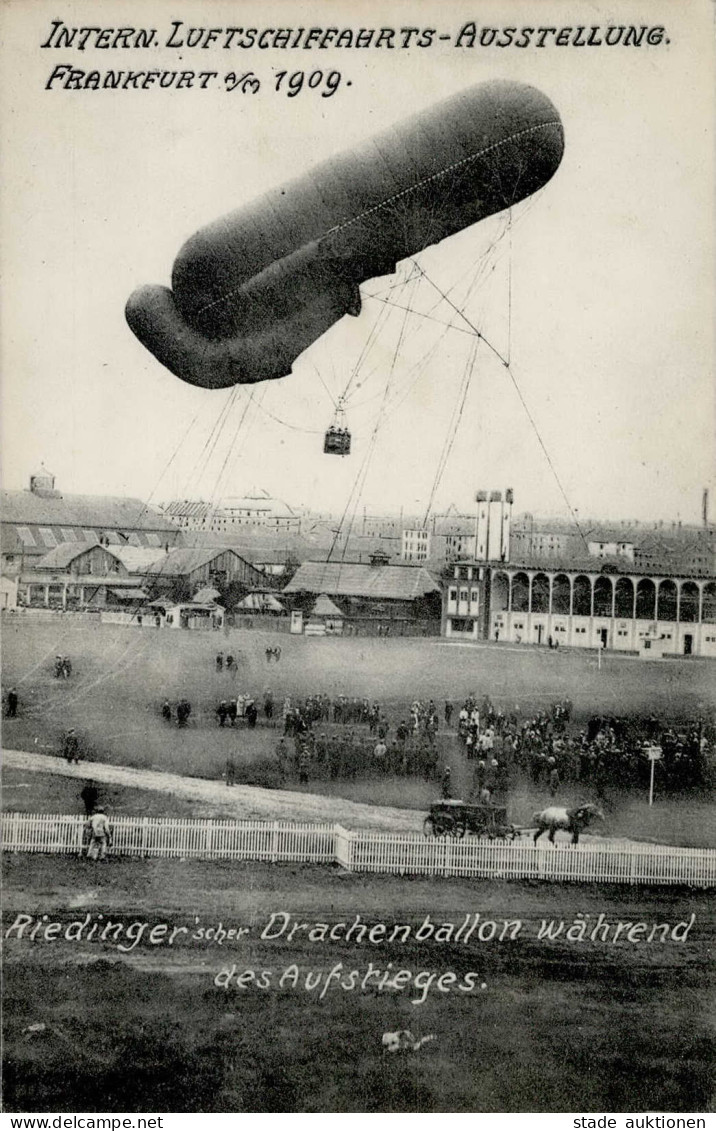 FRANKFURT/Main ILA 1909 - Riedinger`scher DRACHENBALLON Während Des Aufstieges I - Aeronaves