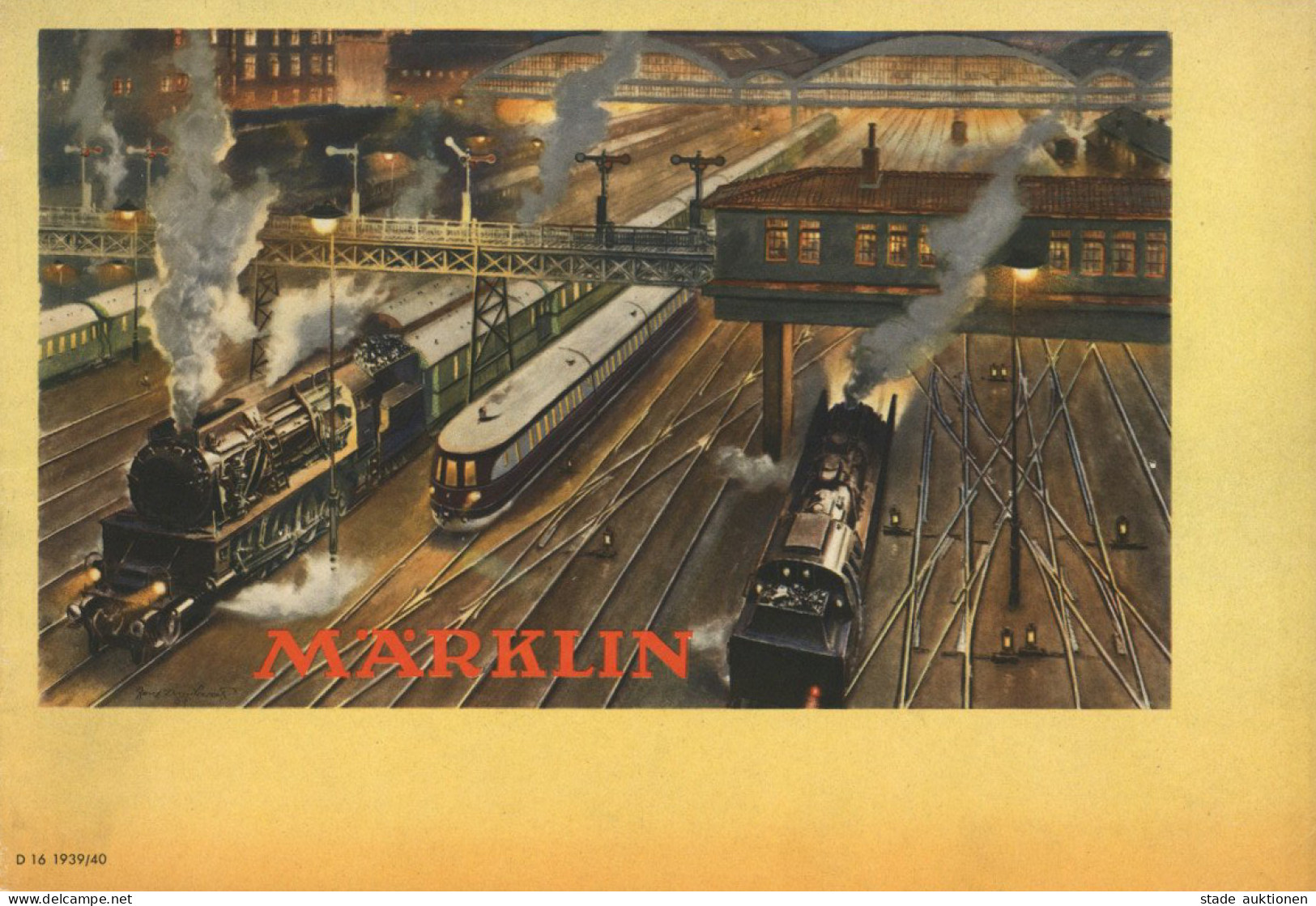 Eisenbahn Märklin Katalog D16 Farbig Von 1939/40, 72 S. II Chemin De Fer - Eisenbahnen