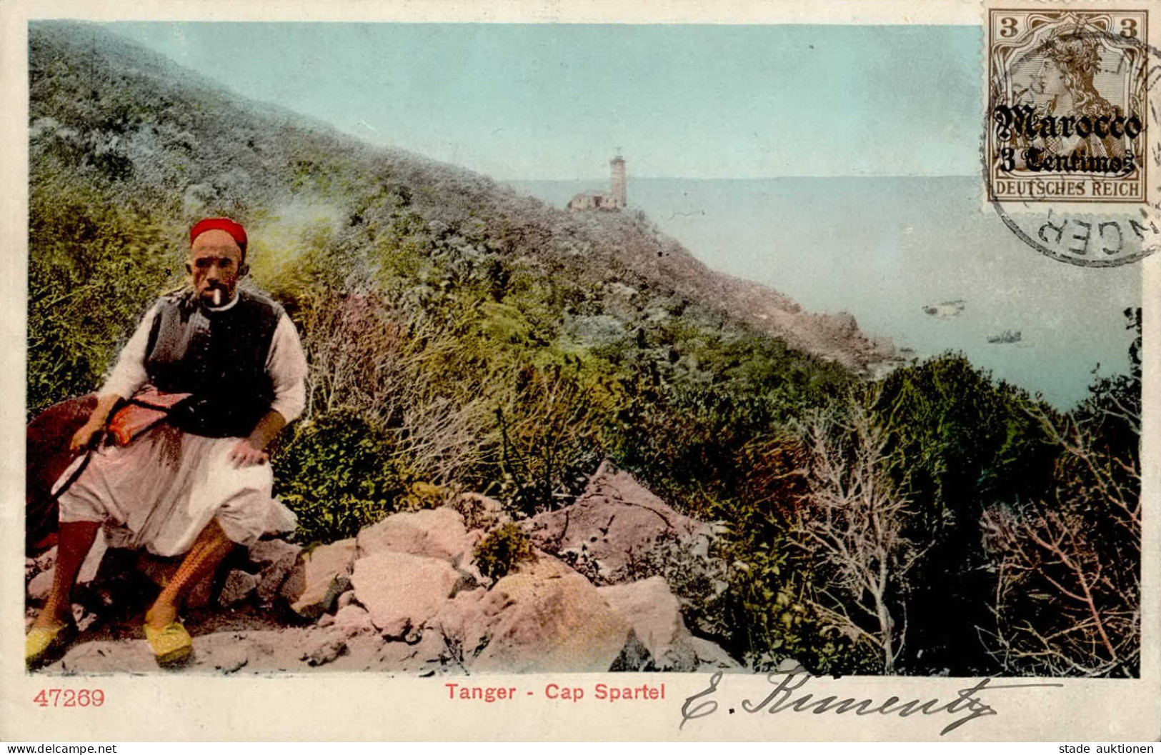 Deutsche Post Marokko Tanger Cap Spartel I-II - Geschichte
