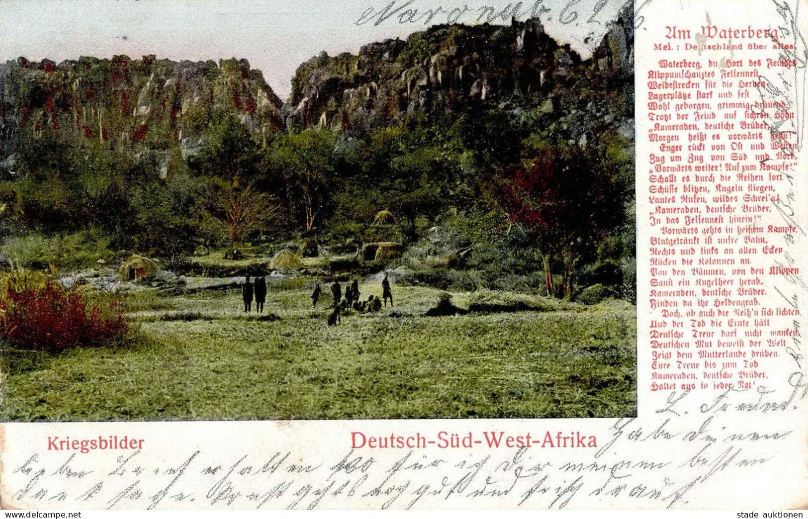 Kolonien Deutsch-Südwestafrika Am Waterberg Regimentsstempel Stempel Kreetmanshoop 1906 I-II (Ecken Abgestoßen) Colonies - Storia