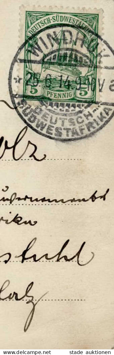 Kolonien Deutsch-Südwestafrika Buschleute Stempel Windhuk 25.06.1914 II (Eckbug) Colonies - Historia