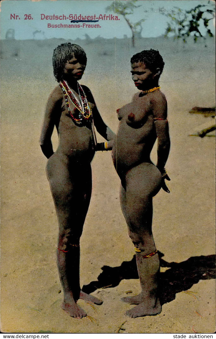 Kolonien Deutsch-Südwestafrika Buschmannsfrauen Stempel Lüderitzbucht 26.07.1913 I-II Colonies - History